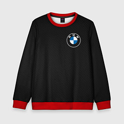 Свитшот детский BMW LOGO CARBON ЧЕРНЫЙ КАРБОН, цвет: 3D-красный