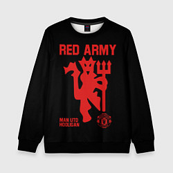 Свитшот детский Manchester United Red Army Манчестер Юнайтед, цвет: 3D-черный