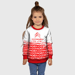 Свитшот детский Citroen Паттерн, цвет: 3D-красный — фото 2