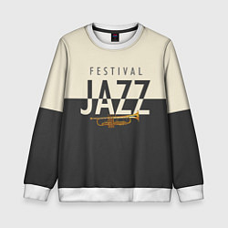 Свитшот детский JAZZ FESTIVAL, цвет: 3D-белый