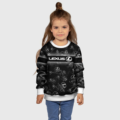 Детский свитшот LEXUS SPORT PATTERN / 3D-Белый – фото 4