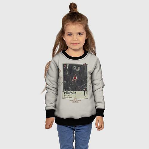 Детский свитшот Пантон Ктулху / 3D-Черный – фото 4