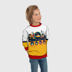 Свитшот детский Yellow Submarine Мультфильм 3D, цвет: 3D-красный — фото 2