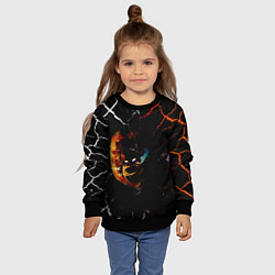 Свитшот детский КЛИНОК РАССЕКАЮЩИЙ ДЕМОНОВ Зеницу Агацума, цвет: 3D-черный — фото 2