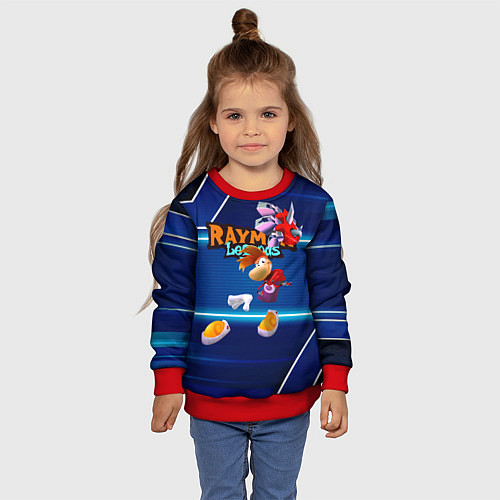 Детский свитшот Rayman Legends Blue / 3D-Красный – фото 4