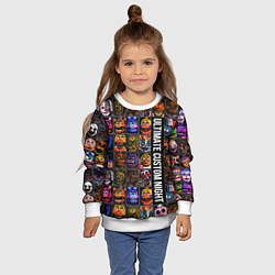 Свитшот детский Ultimate Custom Night FNAF, цвет: 3D-белый — фото 2