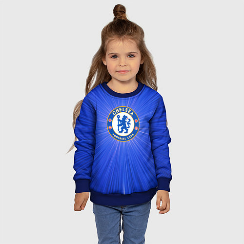 Детский свитшот Chelsea football club / 3D-Синий – фото 4