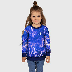 Свитшот детский HONDA хонда молнии, цвет: 3D-синий — фото 2
