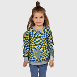 Свитшот детский Иллюзия в движении Illusion, цвет: 3D-меланж — фото 2