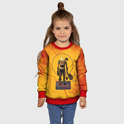 Свитшот детский Командо с гитарой, цвет: 3D-красный — фото 2