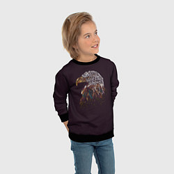 Свитшот детский Статный орёл, цвет: 3D-черный — фото 2