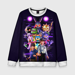 Свитшот детский Five Nights at Freddys: Security Breach персонажи, цвет: 3D-белый