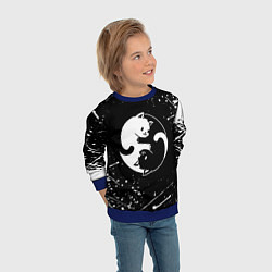 Свитшот детский ИНЬ ЯНЬ КОТИКИ БРЫЗГИ И НИЧЕГО ЛИШНЕГО, цвет: 3D-синий — фото 2
