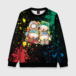 Свитшот детский Мультфильм Южный парк персонажи South Park, цвет: 3D-черный