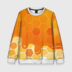 Свитшот детский Мёд от пчёл, цвет: 3D-белый