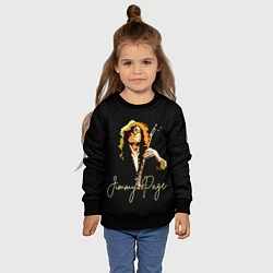 Свитшот детский Led Zeppelin Лед Зеппелин Jimmy Page, цвет: 3D-черный — фото 2