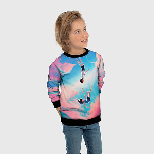 Детский свитшот Дитя погоды арт / 3D-Черный – фото 3