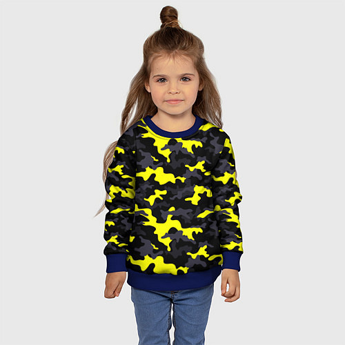 Детский свитшот Black Camo / 3D-Синий – фото 4