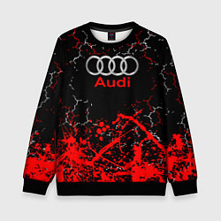 Свитшот детский AUDI АУДИ брызги, цвет: 3D-черный