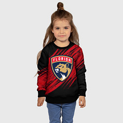 Свитшот детский Florida Panthers, Флорида Пантерз, NHL, цвет: 3D-черный — фото 2
