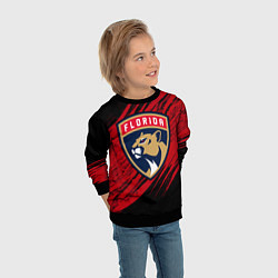 Свитшот детский Florida Panthers, Флорида Пантерз, NHL, цвет: 3D-черный — фото 2