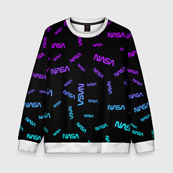 Свитшот детский NASA NEON PATTERN, цвет: 3D-белый