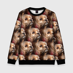 Свитшот детский Мордочка песика, цвет: 3D-черный
