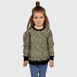 Свитшот детский Вязаный Лесной Камуфляж, цвет: 3D-черный — фото 2