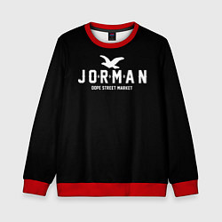 Свитшот детский Узор Black Jorman Air Dope Street Market, цвет: 3D-красный