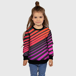 Свитшот детский Линии градиентGradient Polygon Lines, цвет: 3D-черный — фото 2