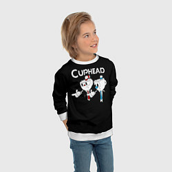 Свитшот детский Cuphead грозные ребята из Криминального чтива, цвет: 3D-белый — фото 2