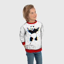 Свитшот детский Banksy Panda with guns Бэнкси, цвет: 3D-красный — фото 2