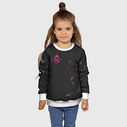 Свитшот детский Реал Мадрид форма абстрактная, цвет: 3D-белый — фото 2