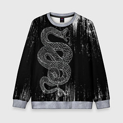 Свитшот детский Snake Краски Змея ЧБ, цвет: 3D-меланж