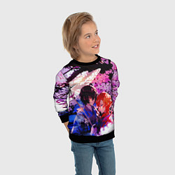 Свитшот детский Чуя и дазай проза бродячих псов, цвет: 3D-черный — фото 2