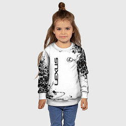 Свитшот детский Lexus texture Трещины, цвет: 3D-белый — фото 2