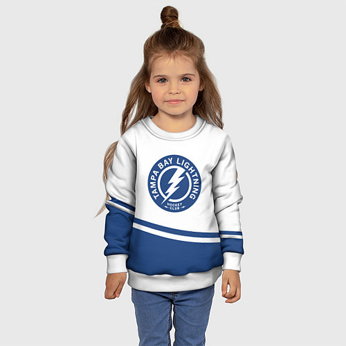 Детский свитшот Tampa Bay Lightning NHL / 3D-Белый – фото 4