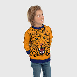 Свитшот детский Leopard Леопард, цвет: 3D-синий — фото 2