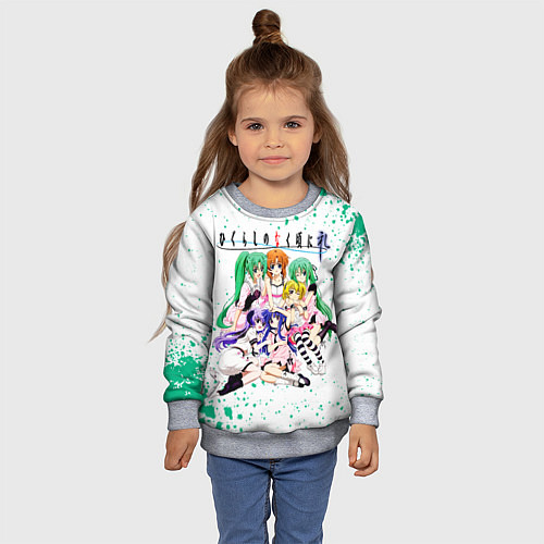 Детский свитшот Когда плачут цикады: Карма, персонажи / 3D-Меланж – фото 4