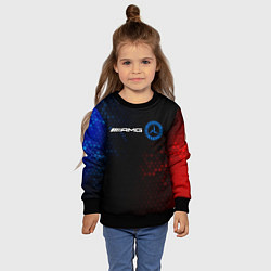 Свитшот детский МЕРСЕДЕС AMG - Соты, цвет: 3D-черный — фото 2
