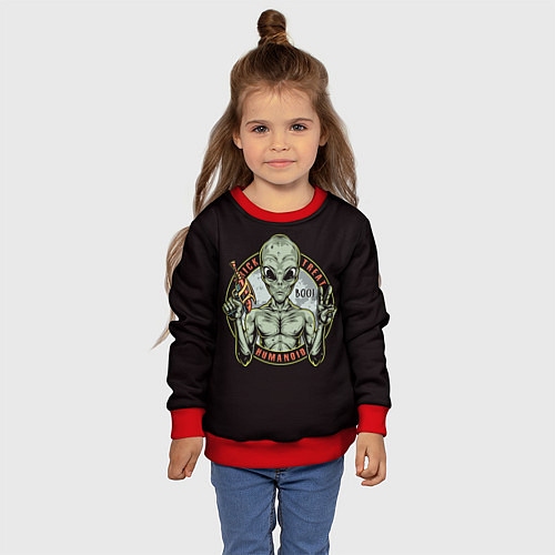 Детский свитшот Гуманоид HUMANOID / 3D-Красный – фото 4