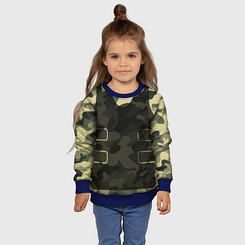 Детский свитшот Body Armor / 3D-Синий – фото 4