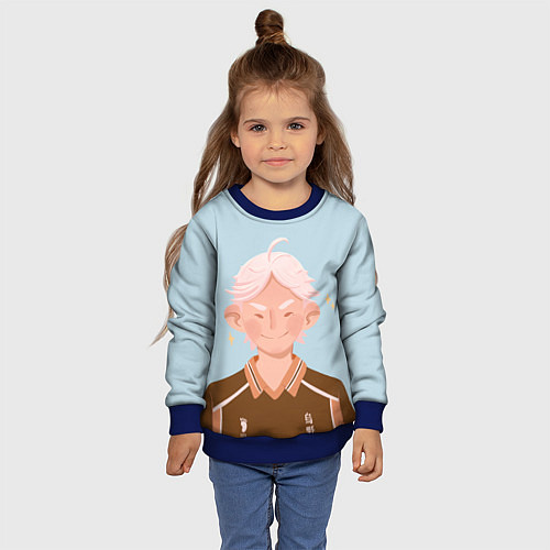 Детский свитшот Милый Коси / 3D-Синий – фото 4