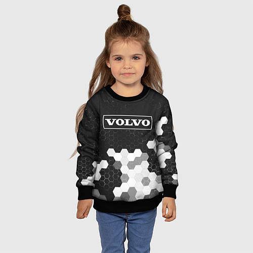 Детский свитшот VOLVO - Соты / 3D-Черный – фото 4