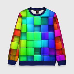 Свитшот детский Color geometrics pattern Vanguard, цвет: 3D-синий