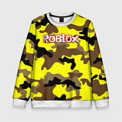 Свитшот детский Roblox Камуфляж Жёлто-Коричневый, цвет: 3D-белый