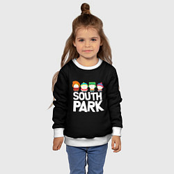 Свитшот детский Южный парк мультфильм - персонажи, цвет: 3D-белый — фото 2