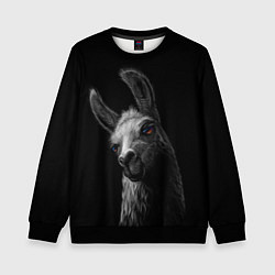 Детский свитшот Портрет милой ламы