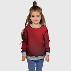 Свитшот детский Полосы На красном Фоне, цвет: 3D-меланж — фото 2