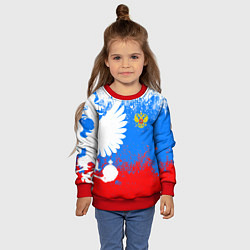 Свитшот детский Я русский герб, цвет: 3D-красный — фото 2